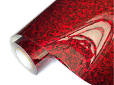 24€/m² Forged Carbon 3D Rot Autofolie Glänzend Geschmiedet PET Auto Car Wrapping 100cm x 152cm METERWARE